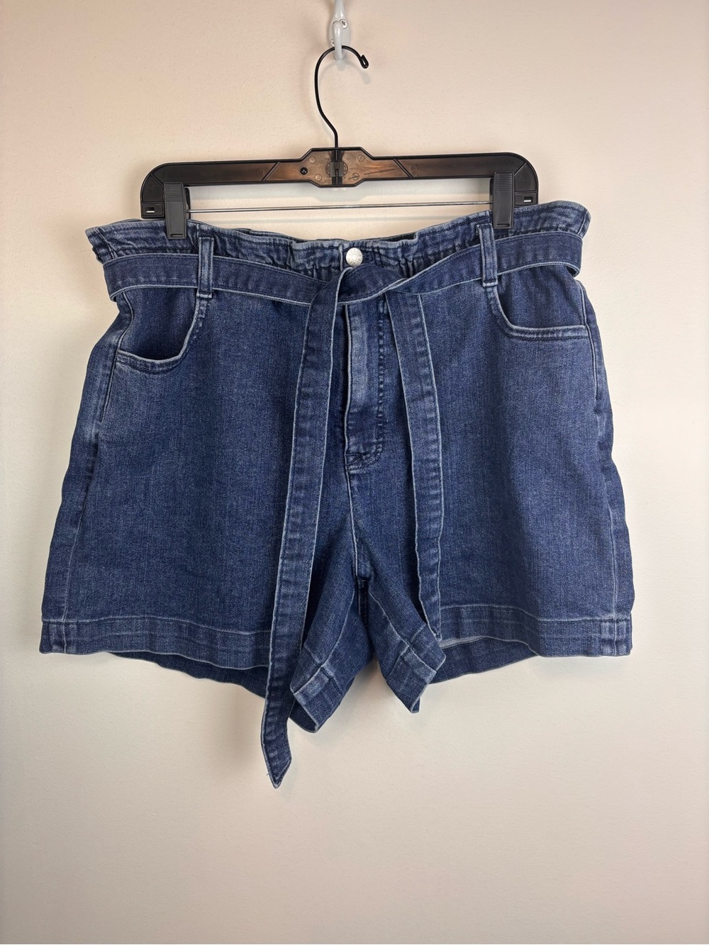 J. Crew High-Rise Paperbag Denim Shorts Cottage
